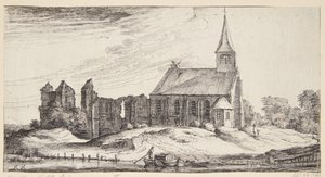 Blick auf die Kirche in Sloten von Geertruyt Roghman