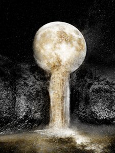 Goldener Mond Wasserfall