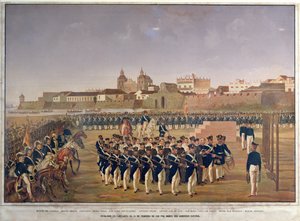 Die Erschießung von Pantaleon German de Ribon und seinen 8 Gefährten in Cartagena am 24. Februar 1816 von Generoso Jaspe