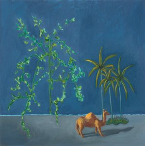 Kamel und zwei Bäume, 2019 von Genevieve French