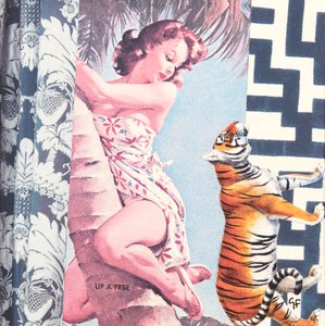 Kletterndes Mädchen mit Tiger, 2016 von Genevieve French