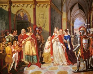 Tancred schickt Constance von Hauteville zurück zu ihrem Ehemann Heinrich IV., von Gennaro Maldarelli, Italien von Gennaro Maldarelli
