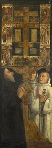 Kardinal Bessarion und zwei Mitglieder der Scuola della Carità im Gebet mit dem Bessarion-Reliquiar, ca. 1473 von Gentile Bellini