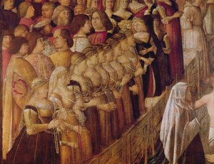 Das Wunder des Kreuzes an der Brücke von San Lorenzo (Detail)
