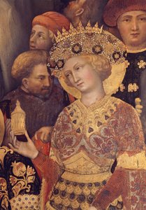 Anbetung der Könige, Detail des Königs von Gentile da Fabriano