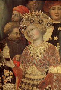 Anbetung der Könige (Detail) von Gentile da Fabriano