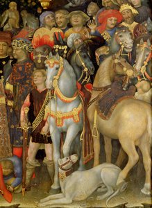 Die Anbetung der Könige (Detail) von Gentile da Fabriano