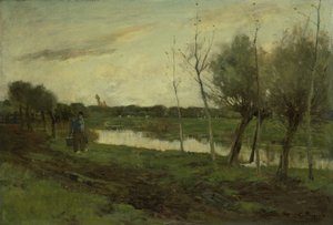 Landschaft mit einem Kanal