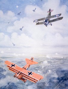 Der letzte Flug von Hauptmann Baron von Richthofen von Geoffrey (after) Watson