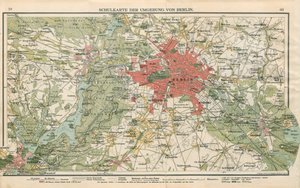 Schulkarte der Umgebung von Berlin