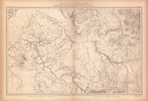 Geologische und geografische Karte von Colorado und angrenzenden Gebieten