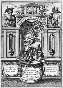 Titelseite von Architectura Curiosa Nova, 1664 von Georg Andreas Bockler