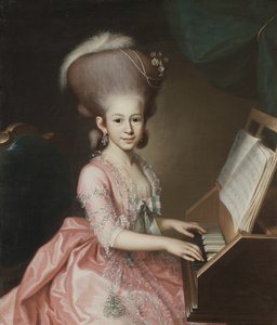Porträt einer jungen Dame am Klavichord, 1779