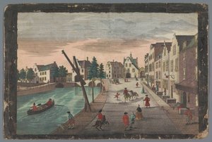 Ansicht des Rotterdamer Tors und des Kettentors in Delft