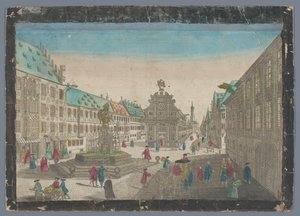 Ansicht des Weinmarktes in Augsburg von Georg Balthasar Probst (possibly)
