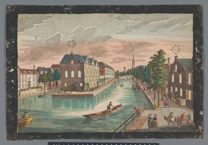 Ansicht des Magazijn de Geer in Delft von Georg Balthasar Probst (possibly)