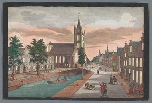 Ansicht der Alten Kirche in Delft von Georg Balthasar Probst