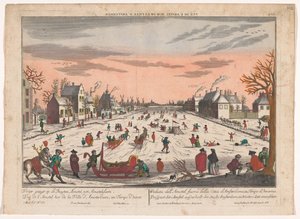 Winteransicht der Außen-Amstel in Amsterdam von Georg Balthasar Probst