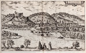 Pressburg Bratislava. Aus: Civitates orbis terrarium, 1588
