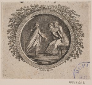 Titelvignette zu S. Richardson: "Miss Clarissa Harlowes Geschichte", fünfter Teil von Georg Christian Schule