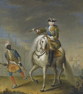 Kaiserin Elisabeth 1709-1762 mit einem arabischen Jungen von Georg Christoph Grooth