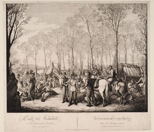 Biwak der Kosaken auf der Avenue des Champs-Élysées in Paris im April 1814 von Georg Emanuel Opiz