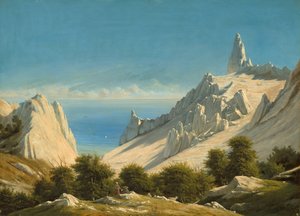 Ansicht von Sommerspiret, die Klippen von Møn, 1846 von Georg Emil Libert