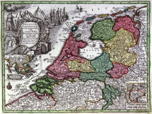 Karte von Holland von Georg Matthäus Seutter
