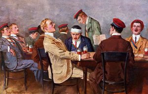 Burschenschaften - Bier trinken und singen, ca. 1900