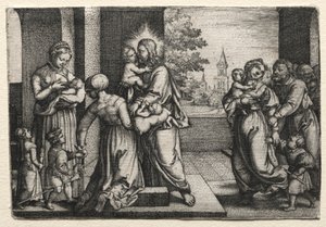 Christus mit kleinen Kindern, ca. 1548