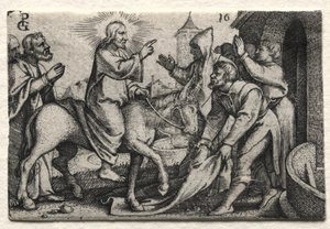 Das Leben Jesu Christi: Christus zieht in Jerusalem ein, um 1534-35 von Georg Pencz