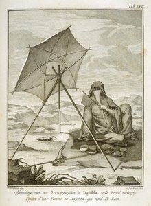 Frau von Dsjidda, die Fladenbrot in der Wüste macht, ca. 1772-74