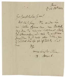Autographenbrief an Gebrüder Ramann (Weinhändler in Erfurt), Jena