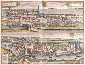 Husum, Deutschland, Illustration aus Civitates Orbis Terrarum