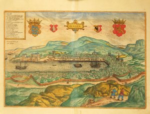 Bergen aus Civitates Orbis Terrarum von Georg Braun von Georg Braun and Hogenberg Franz