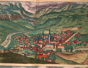 Stadt Brixen, aus Civitates Orbis Terrarum von Georg Braun