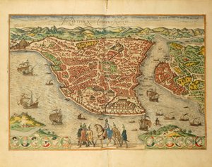 Istanbul aus Civitates Orbis Terrarum von Georg Braun von Georg Braun and Hogenberg Franz