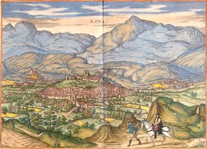 Loja, Spanien von Georg and Hogenberg Franz (1535 90) Braun