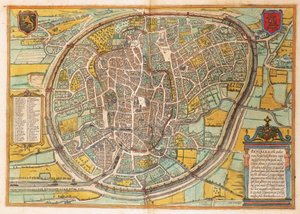 Karte von Brüssel aus Civitates Orbis Terrarum von Georg Braun