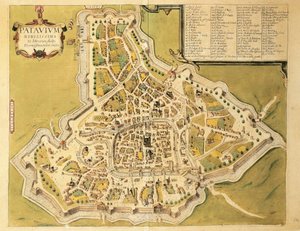 Karte von Padua aus Civitates Orbis Terrarum von Georg Braun
