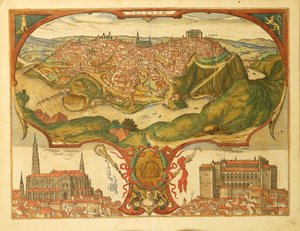 Karte von Toledo aus Civitates Orbis Terrarum