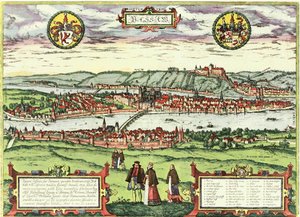 Passau, Deutschland von Georg and Hogenberg Franz (1535 90) Braun