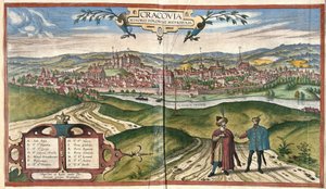 Krakau, Polen (Stich) von Georg Braun and Hogenberg Franz