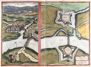 Petrinja, Kroatien (Stich) von Georg Braun and Hogenberg Franz