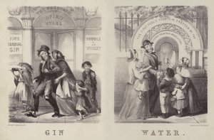 Gin und Wasser von George (after) Cruikshank