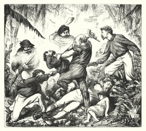 Ein Gewehrduell in Arkansas (Gravur) von George (after) Du Maurier