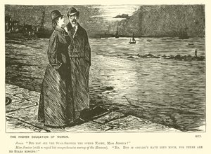 Die höhere Bildung der Frauen (Gravur) von George (after) Du Maurier