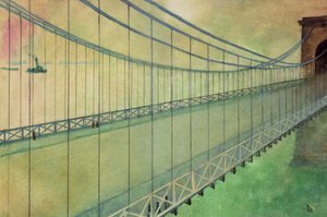 Hammersmith Bridge nach dem Bootsrennen