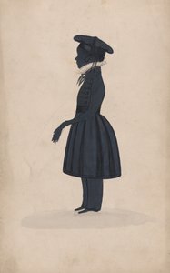Silhouette eines unbekannten Jungen, ganz links, 1827-44 von George Angelo Crowhurst
