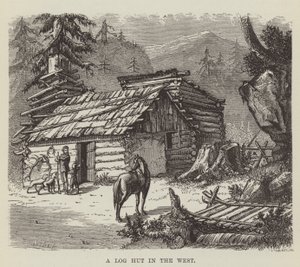 Eine Blockhütte im Westen